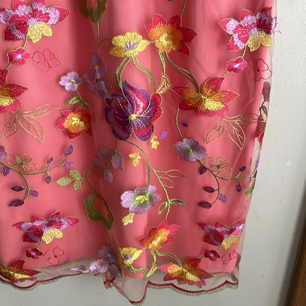 Trina Trina Turk Romance Floral Embroidered Sheath Dress - Image 10