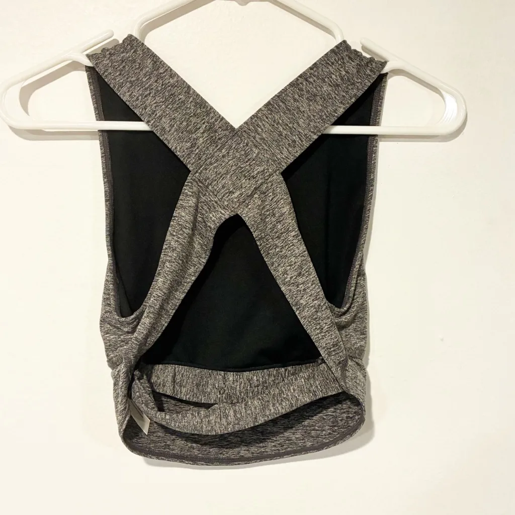 Free People‎ Movement Size XS Grey Halo Crop Open Back Tank - Image 4