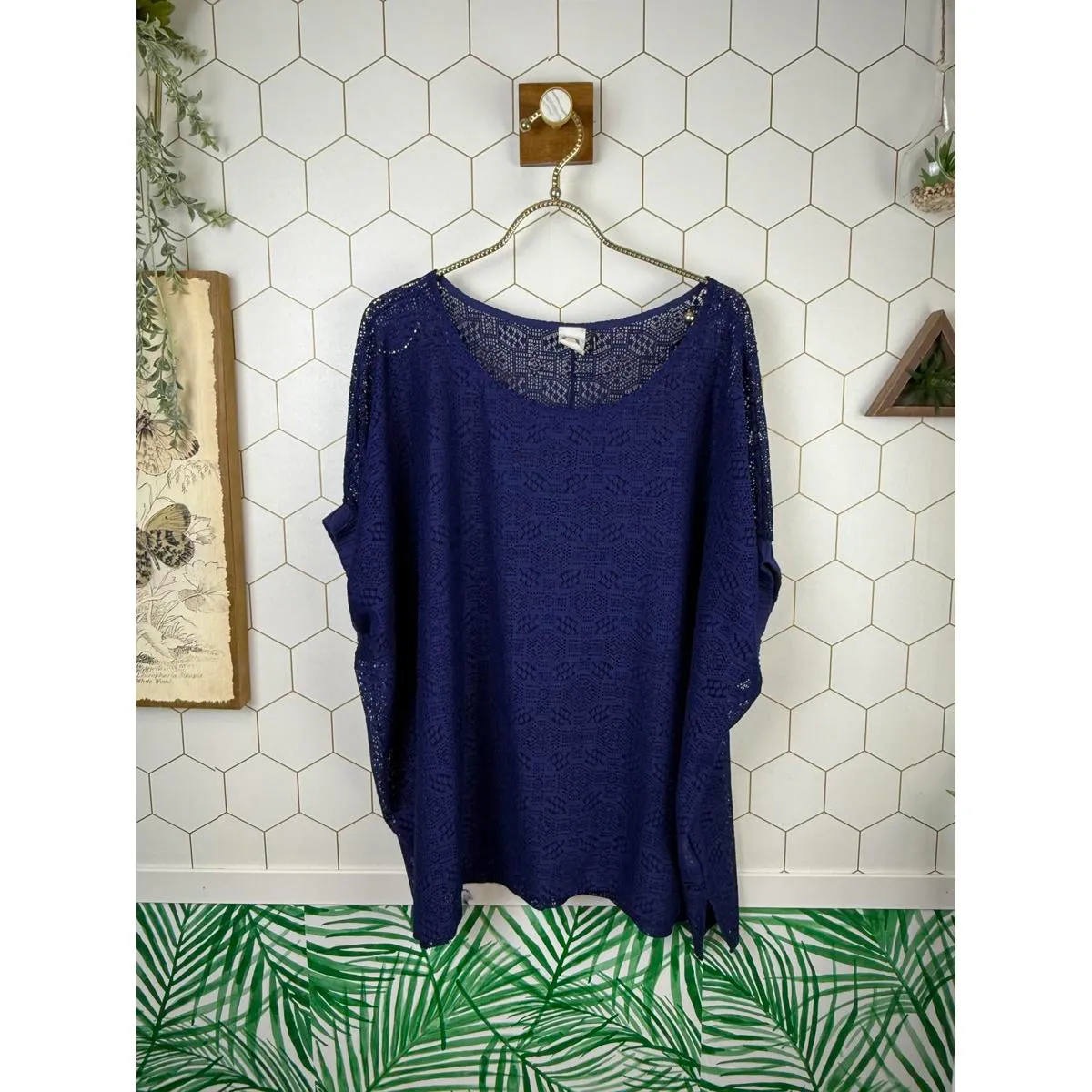 Akemi + Kin from Anthropologie Oversized Mesh Blouse - Size - M/L - Image 2