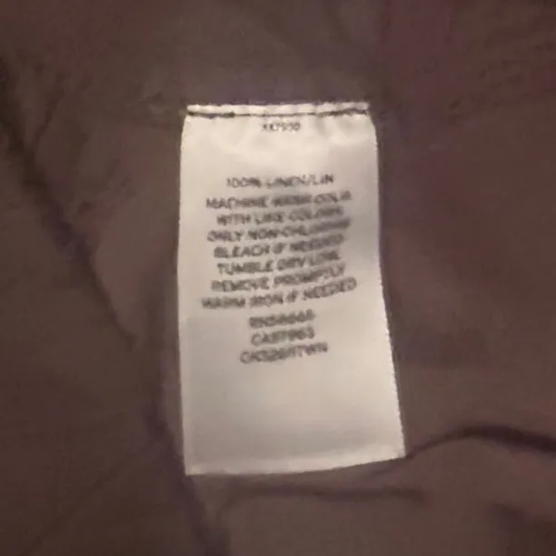 Caslon‎ Nordstrom 100% Linen Wide Leg Brown Casual Pants Drawstring Women Sz 18W - Image 6