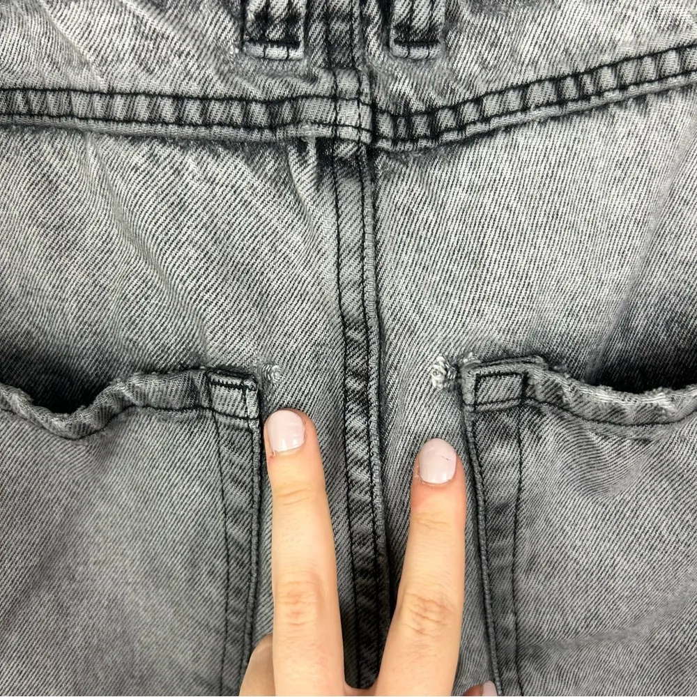 Empyre Grey Black Washed Denim Thrashed Distressed Skater Jeans Size 30 Gray - Image 11