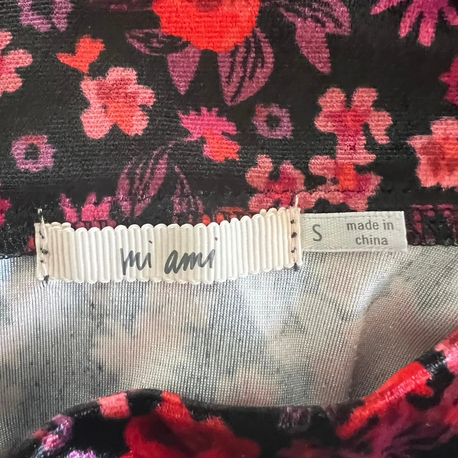 FRANCESCA'S MI AMI Velvet Flare Mini Skirt Red Black Sz S Whimsy Goth Retro - Image 7