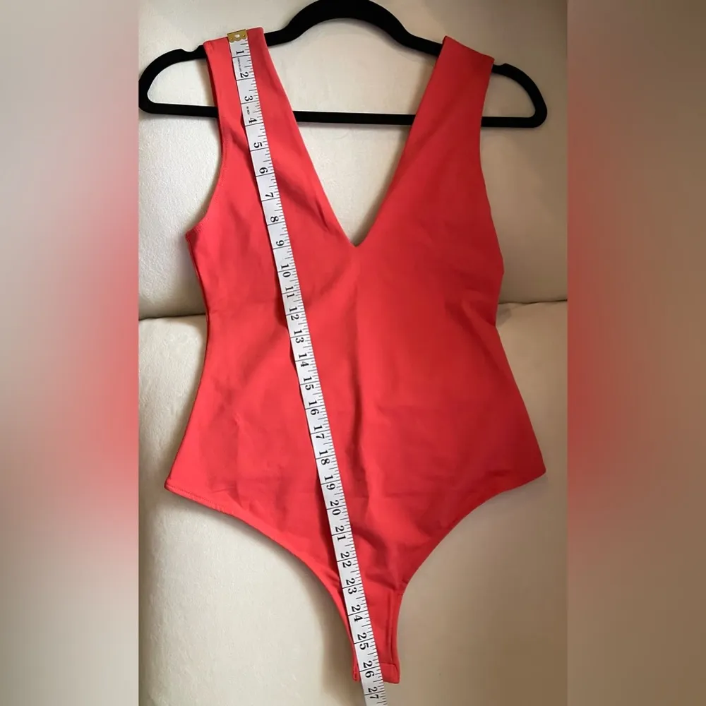 NWT Free People Keep it Sleek Bodysuit Pink Poinsettia Size S - Image 10