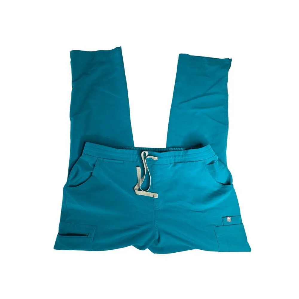 FIGS Technical Collection Scrub Pants – Turquoise, Women’s Size Large - Image 2