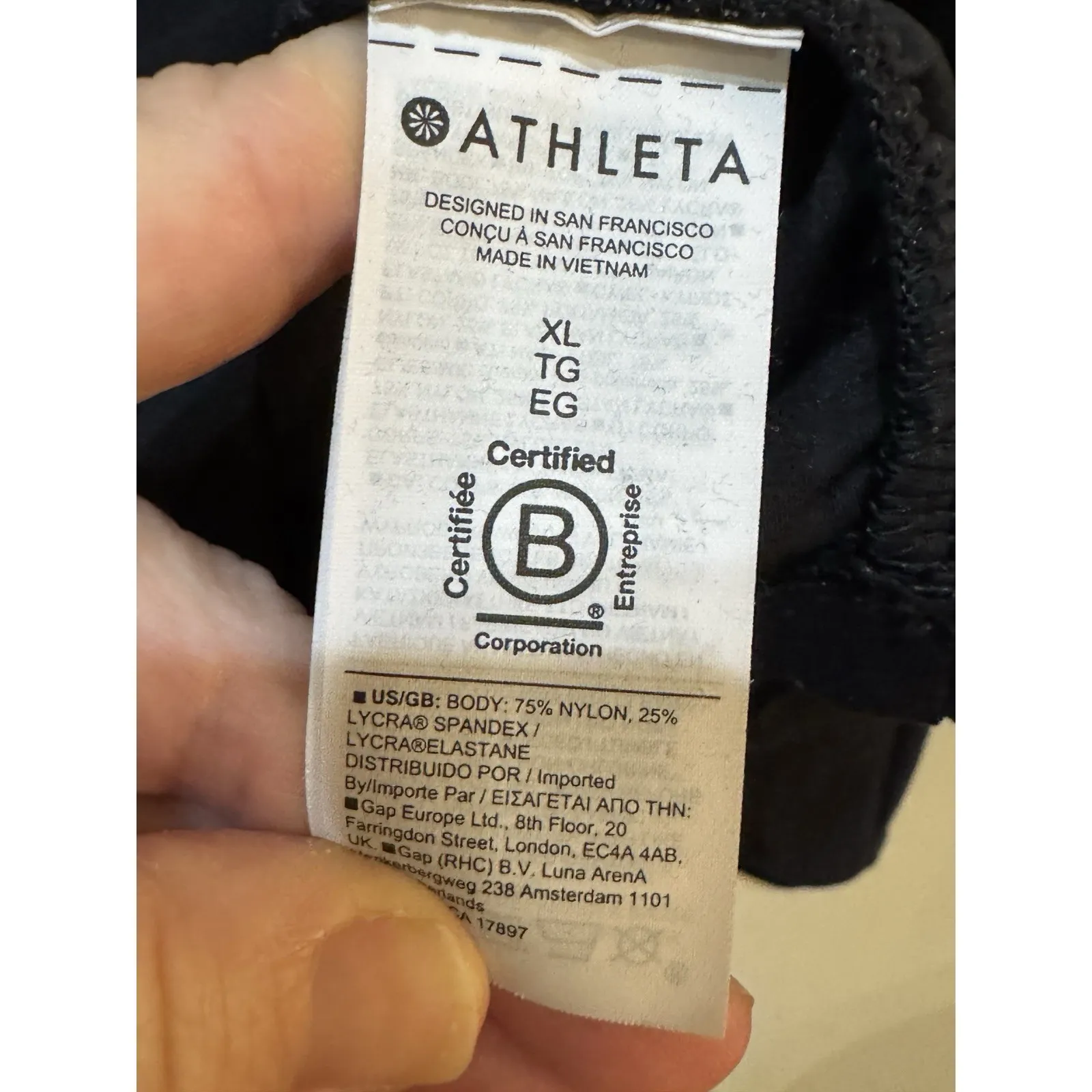 Athleta Transcend Half Zip Black Size XL Ruched Sides Athlesiure Performance - Image 6