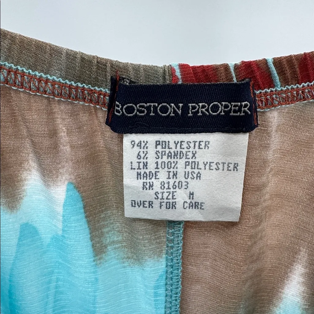 Boston Proper Multicolor Tie-Dye halter Maxi Dress M Y2K beach vacation resort - Image 10