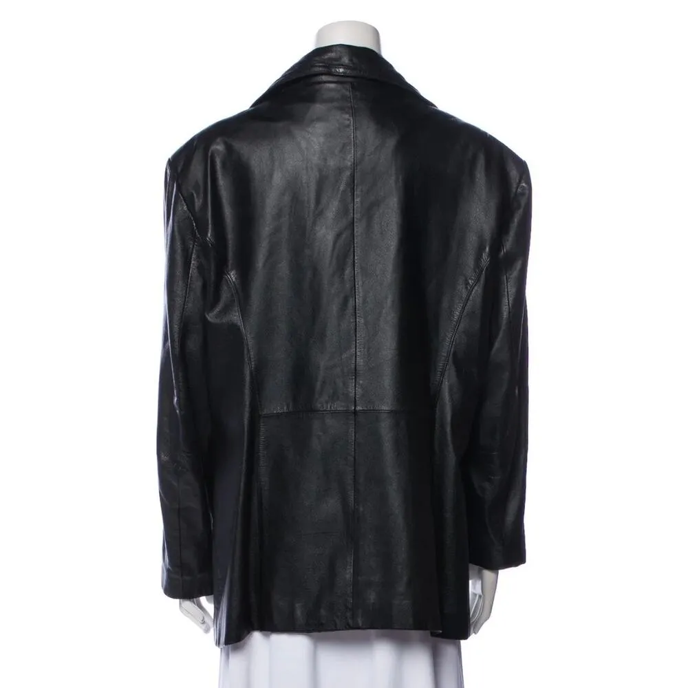 Maxima Wilson Leather Jacket Black Authentic Leather Size Large - Image 2