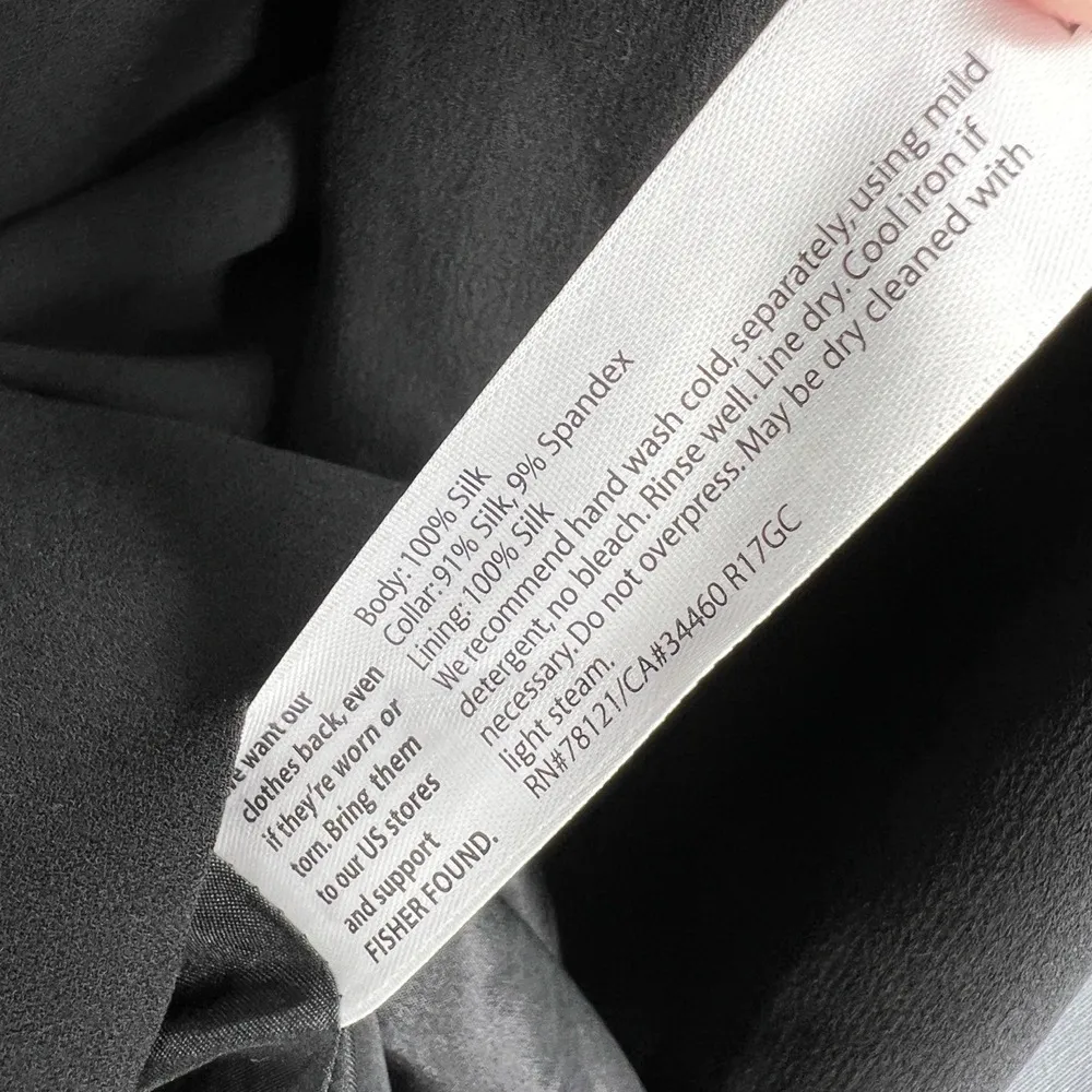 Eileen Fisher Black Jacket Blazer Silk Minimalist  Office Formal Classic Large - Image 6