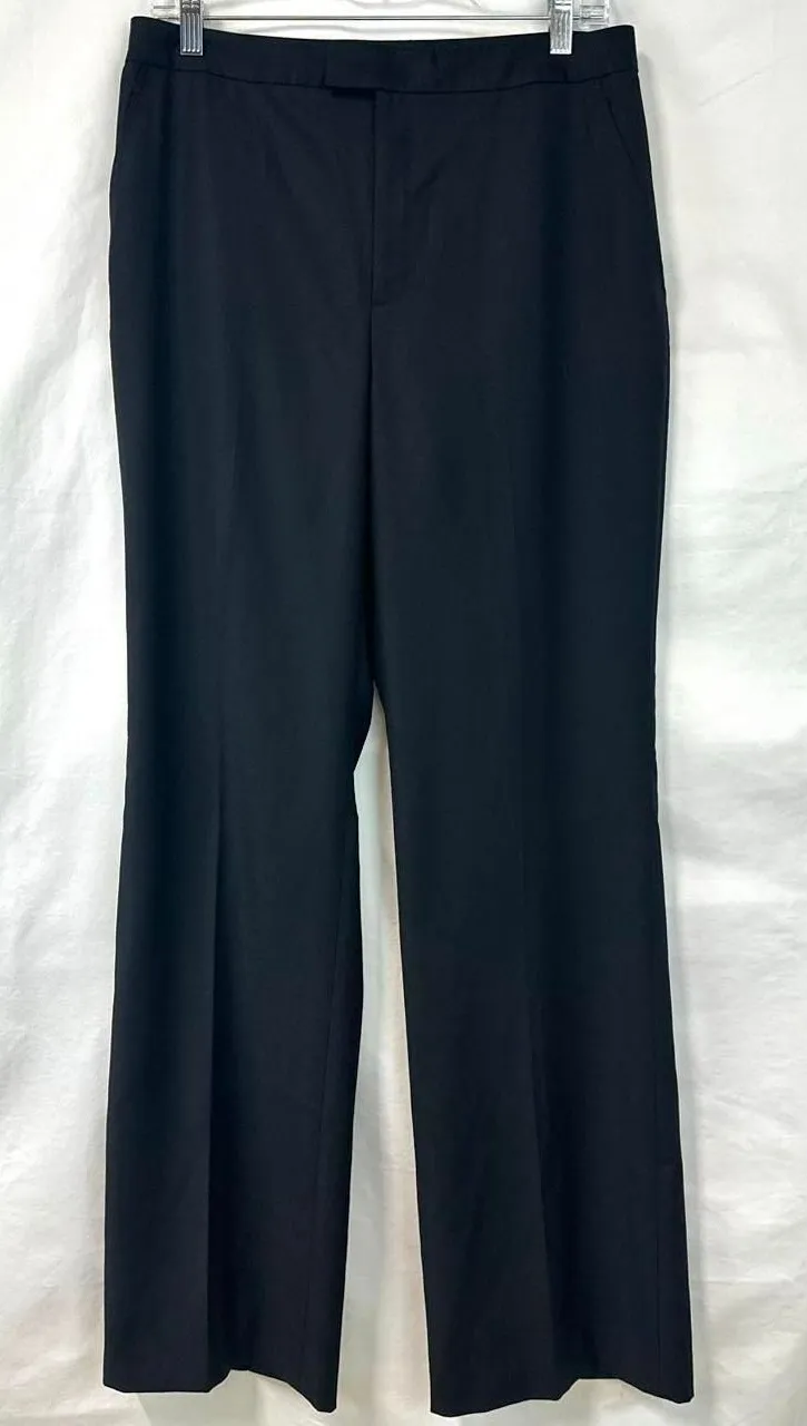 BLOOMINGDALE'S ELLEN TRACY NWT 100% Wool Black Pants Womens 10 Office Career Lux - Image 1