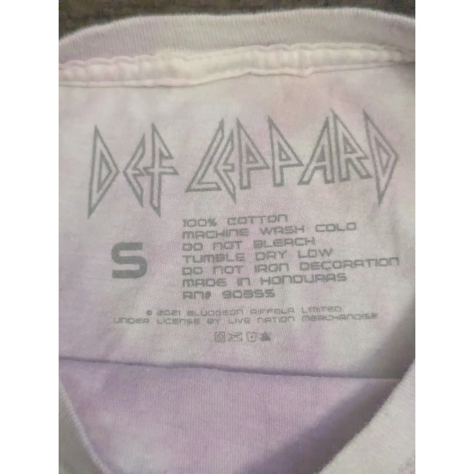 DEF LEPPARD Hysteria Tour Graphic Tee Pastel Tie Dye Grunge Retro Rock S - Image 3