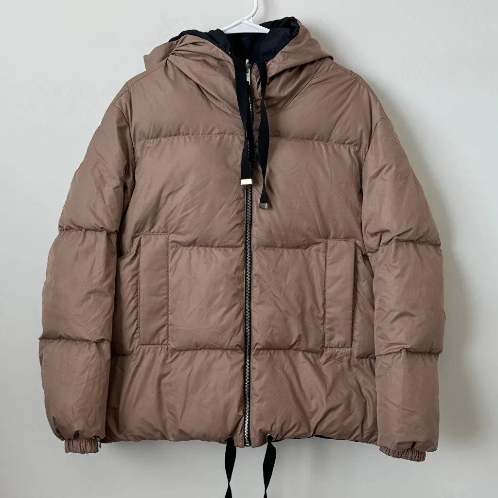 All Saints Allie Reversible Puffer in Black & Peach Size: XS - Image 2