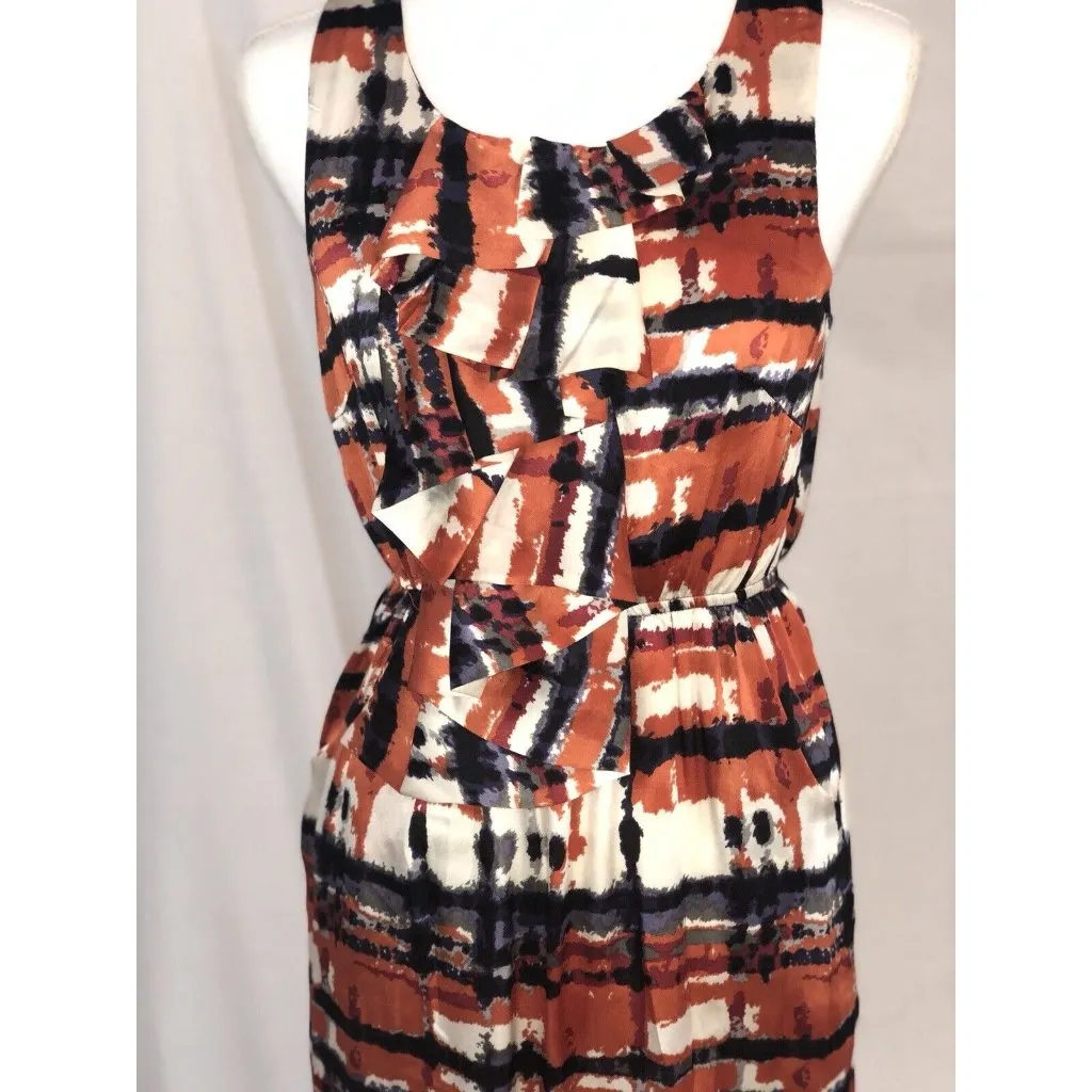 Francesca’s Collections Dress ~ Orange/Purple/White ~ Size Small Black - Image 3