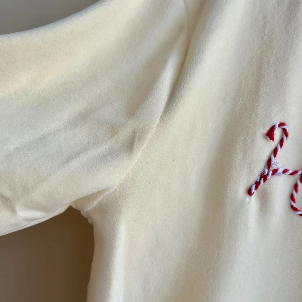 Wallflower Ho Ho Ho Ugly Christmas Sweater, Cropped Fuzzy Holiday Sweater, Med Red - Image 13