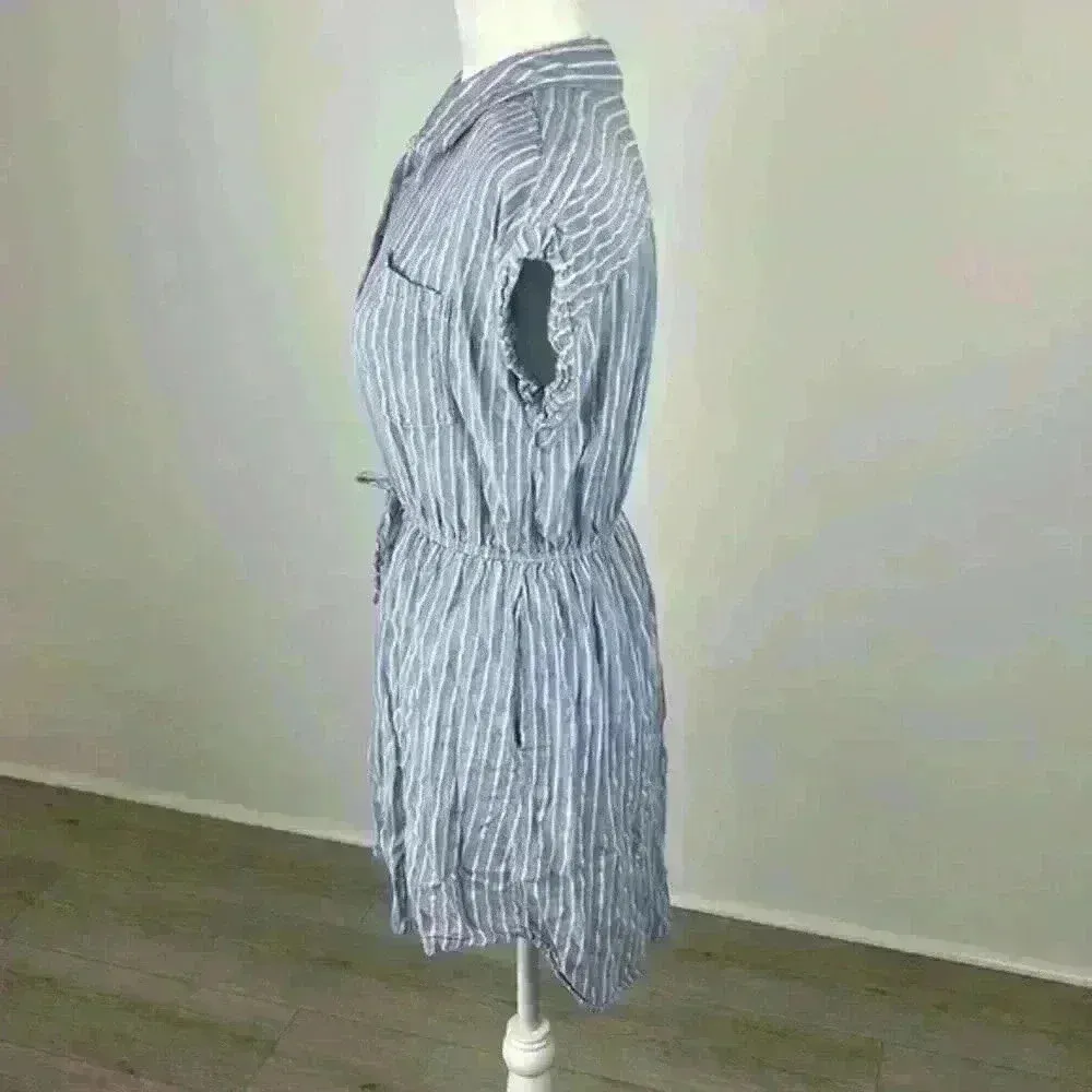 Japna  Blue Button Down Mini Dress Size Large - Image 3