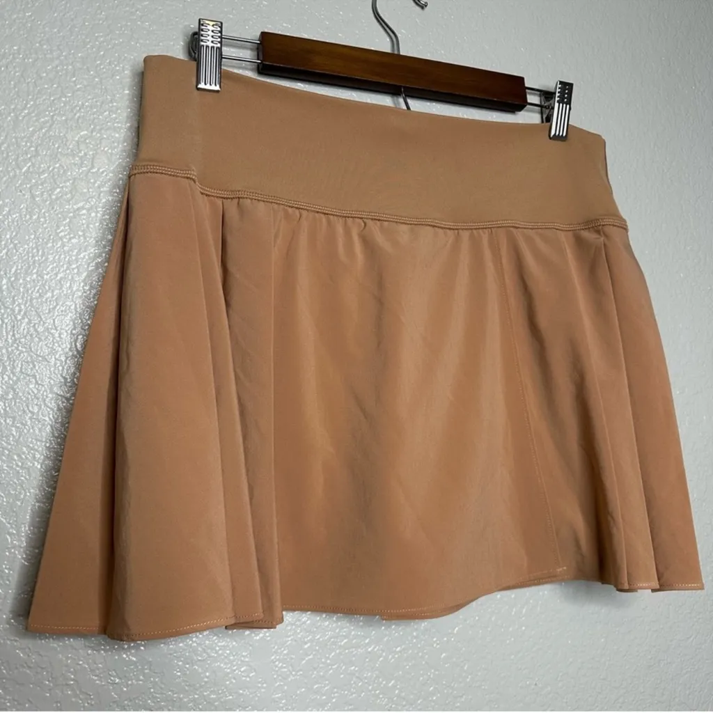 NWT AERIE Offline Women's Real Me Tennis Skirt XL Tan Skort Pleated Pockets - Image 3