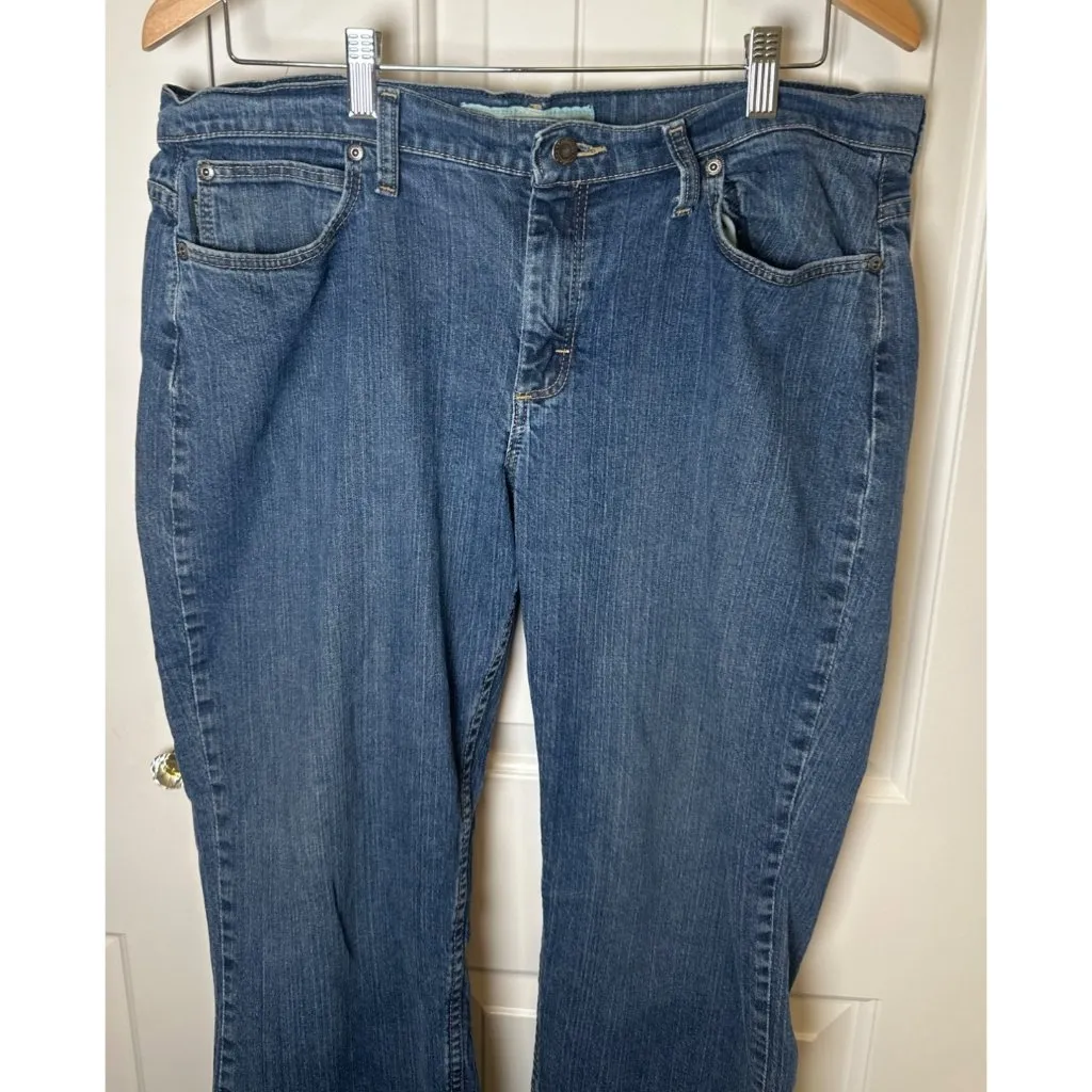 Cabelas Womens Dark Denim Straight Leg Jeans Size 16 Short - Image 2