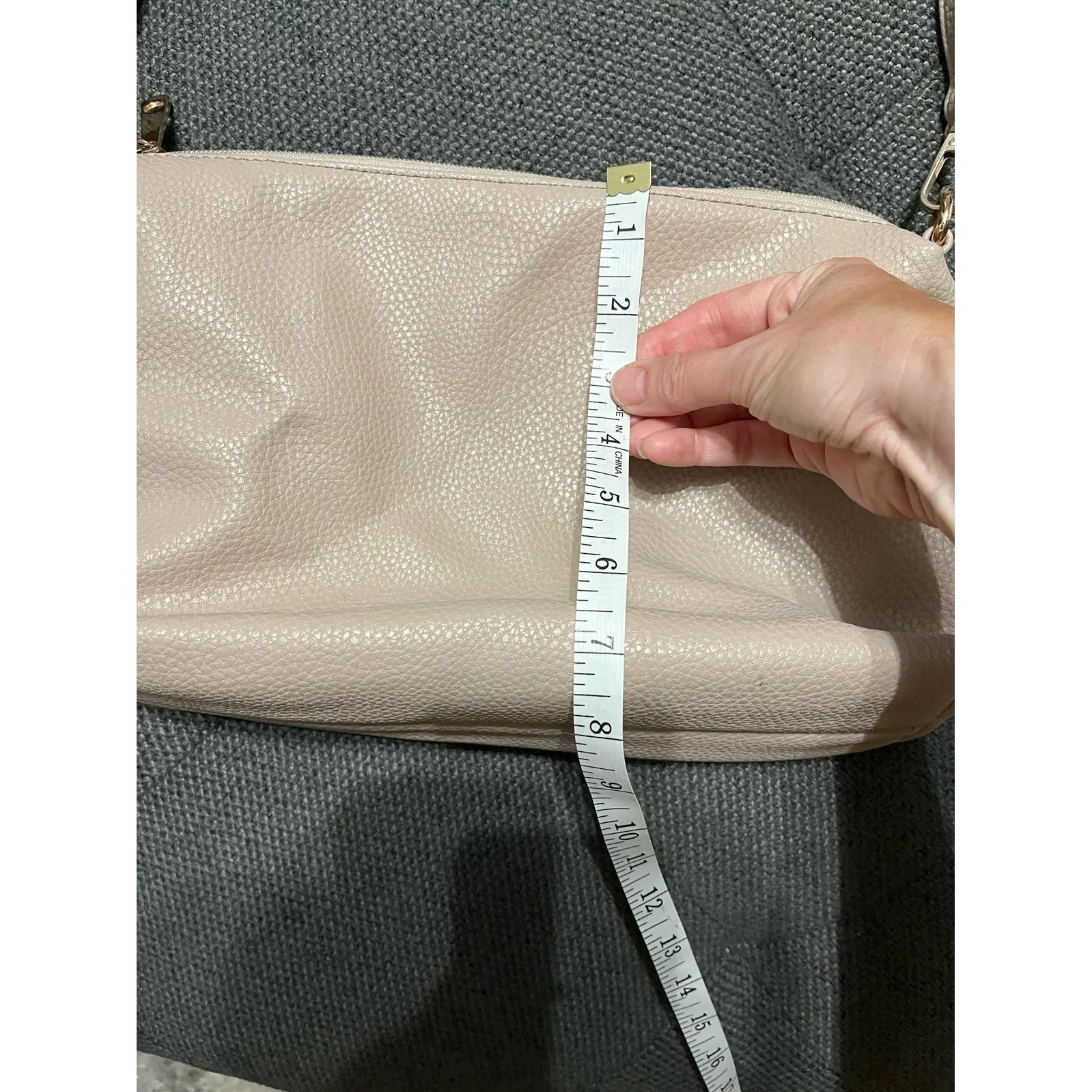 Cute cream camel beige adjustable small purse bag - Image 3