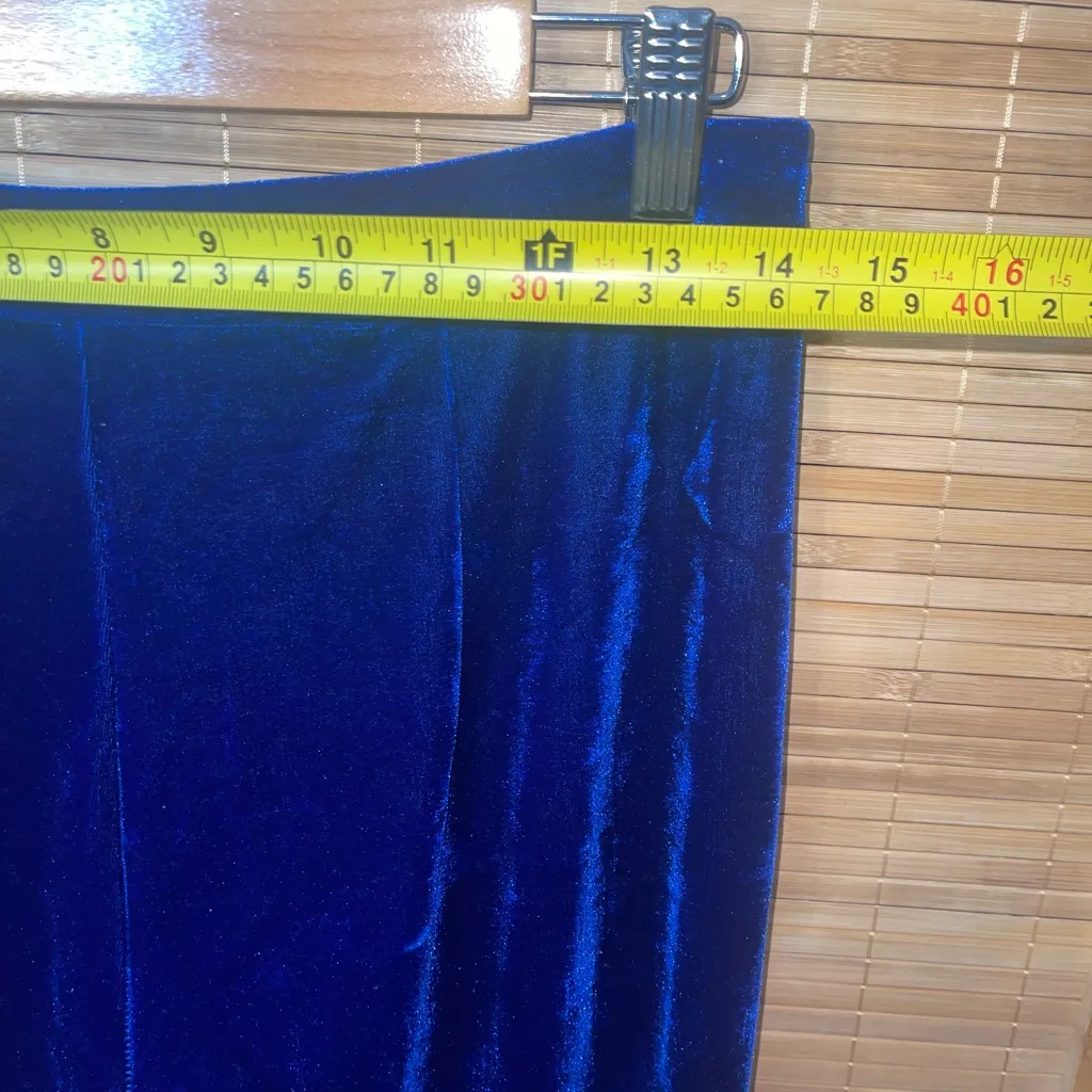 A Calin Flying Tomato retro blue velvet flared pants slacks woman’s large EUC - Image 7