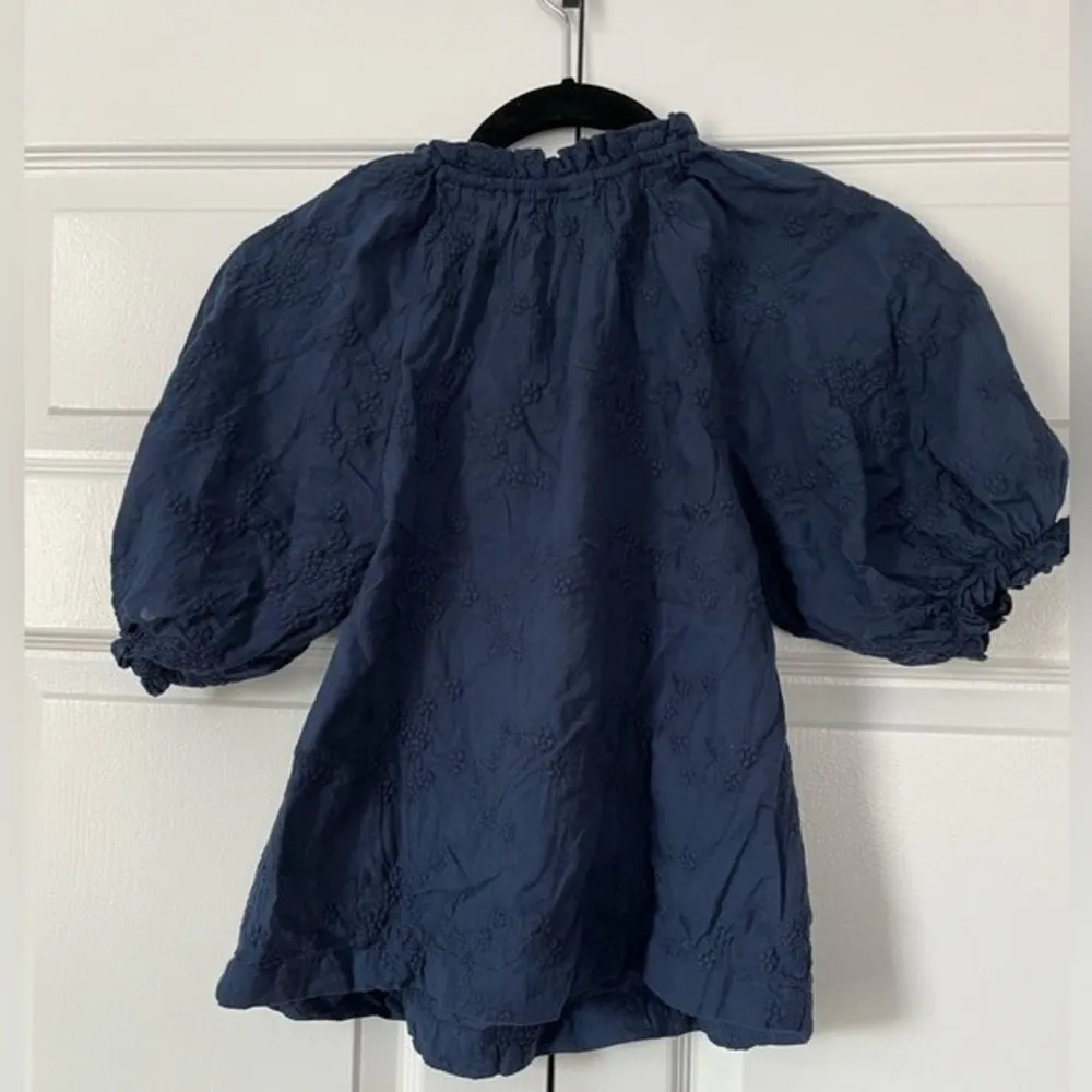 Love Bonito Navy Cotton Top Size 2 - Image 4