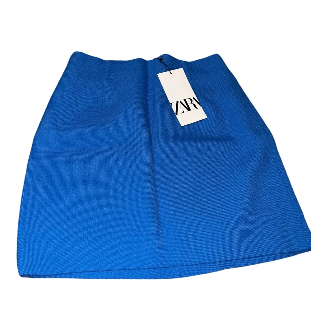Zara high waisted blue mini skirt size Xs new - Image 6