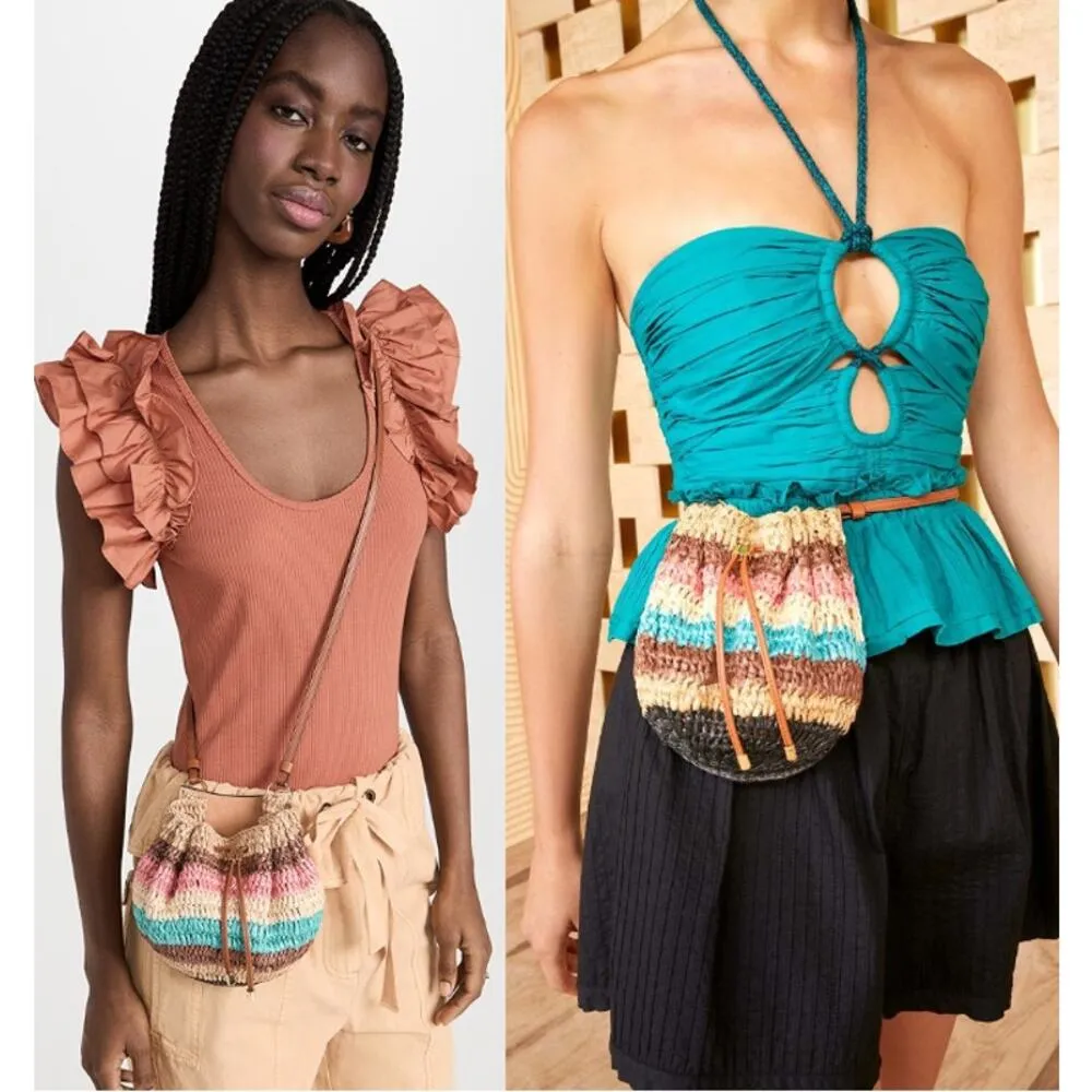 Ulla Johnson Paloma Ruched Essential Pouch Crossbody Belt Bag Multicolor - Image 2