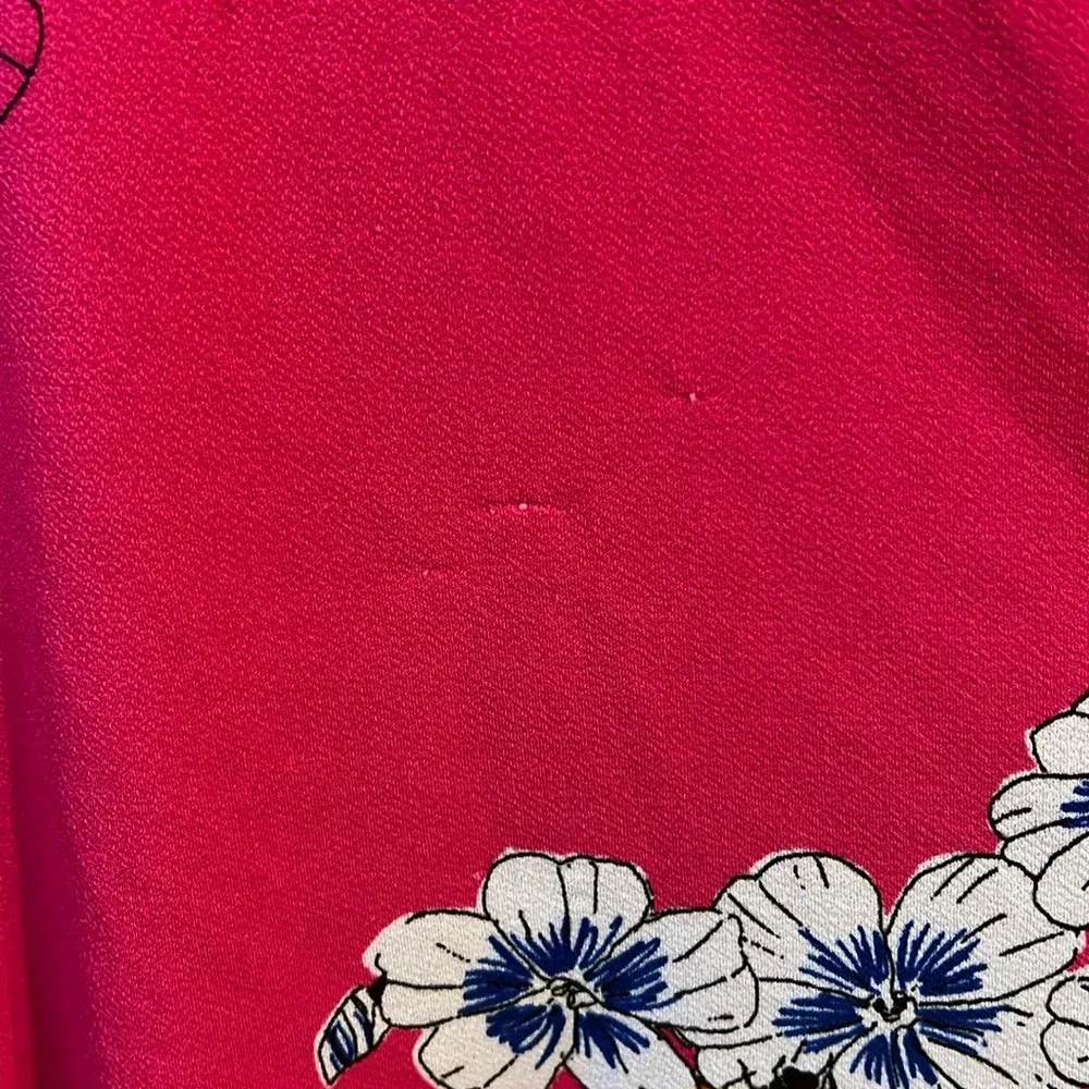 Leota for Dia & Co Allie Flutter Sleeve Pink Floral Stretch Top 1X Plus Size - Image 5