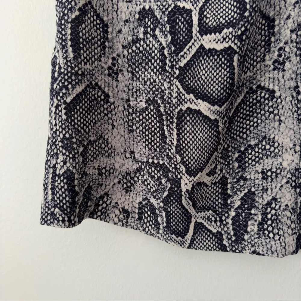 Rebecca Taylor 100% Silk Snakeskin Print Tank Top Keyhole Neck Sleeveless Light - Image 5