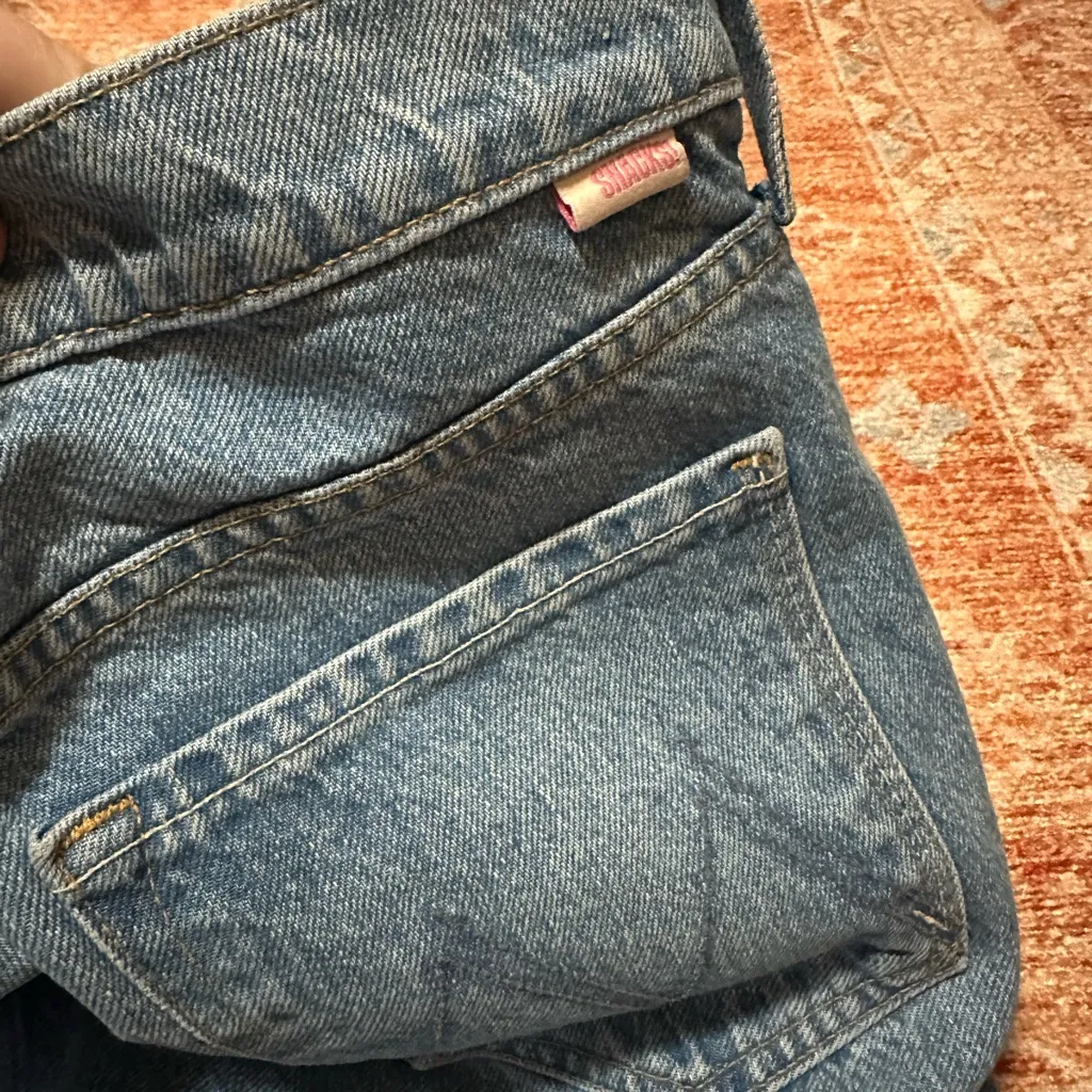 NWT mother snacks! Free people the relish heel size 30 all you can eat wash Blue - Image 13