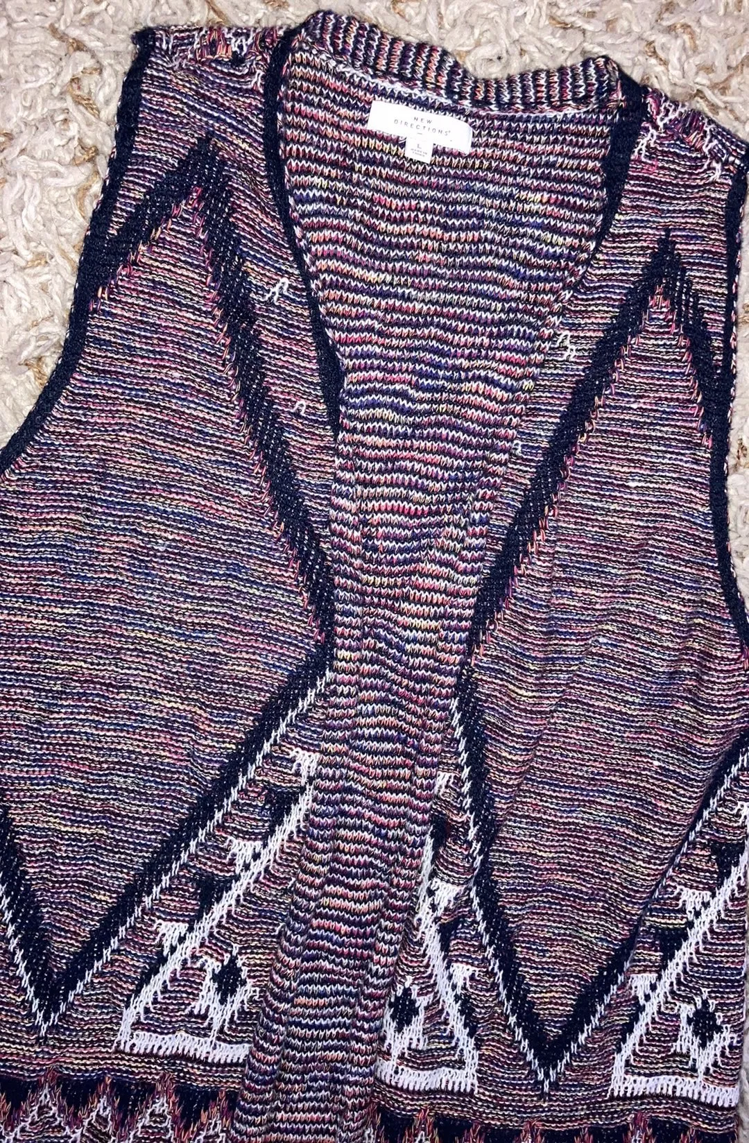 New Direction s Longline Knit Open-front Sweater Vest - Image 4