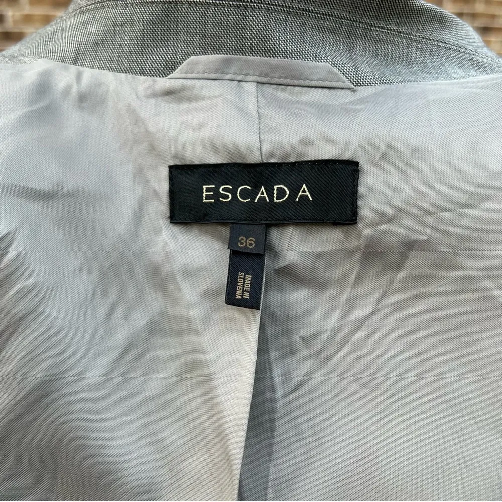 Escada Grey And Yellow Long Sleeve Blazer Jacket Size undefined - Image 9