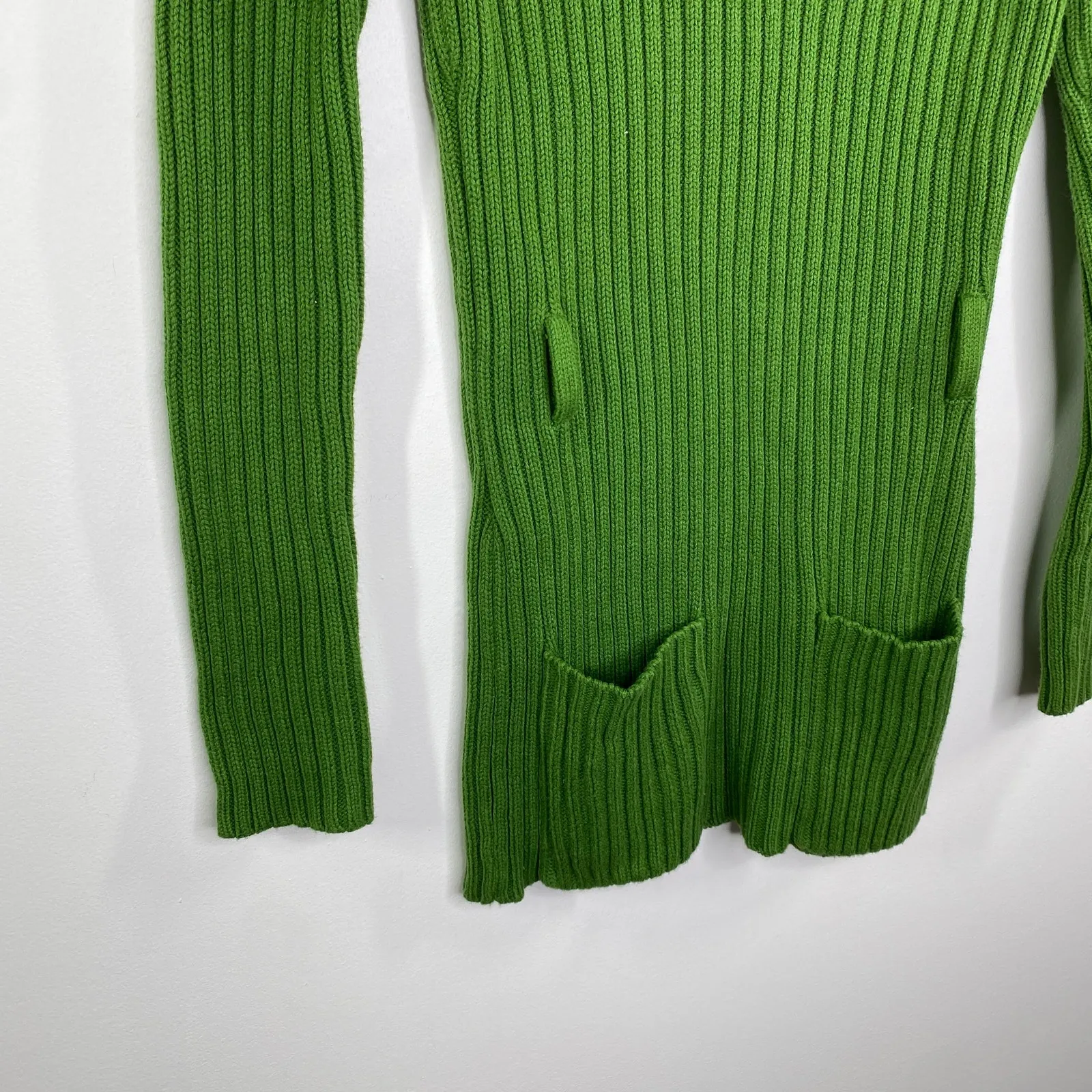 Anthropologie Sparrow Green Knit Mock Neck Sweater Dress Women's Size Small S - Image 3