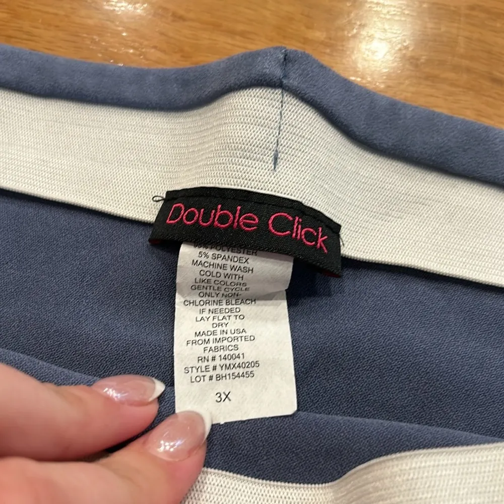 Double click 3 x blue/gray skirt new with tag Blue Size 3X - Image 2