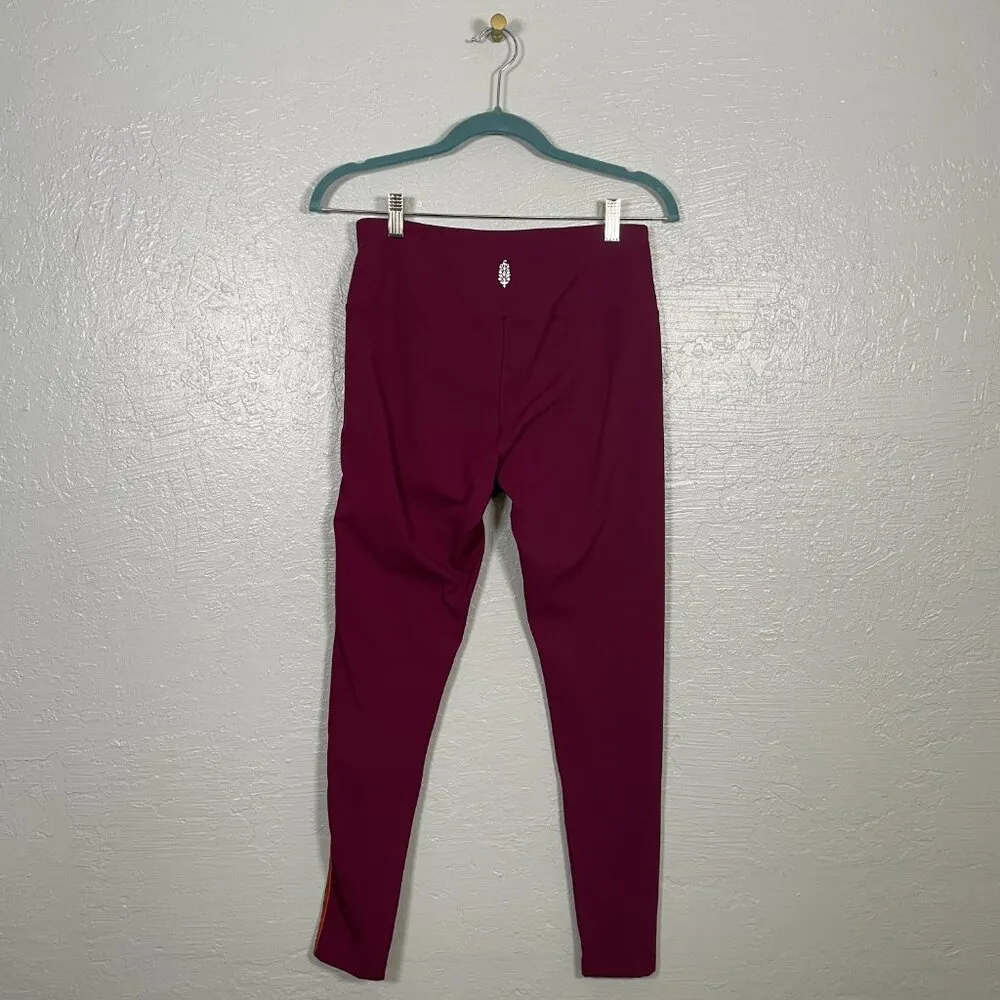 Movement Women M Maroon Red Leggings Side Stripe Athletic Yoga - Image 4