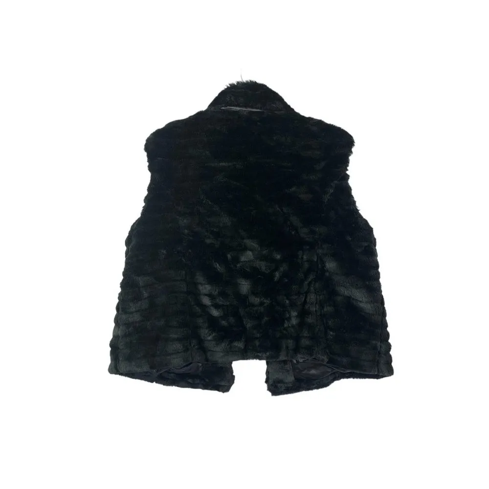 Investments II  Women's Fuzzy Black Vest - Image 2