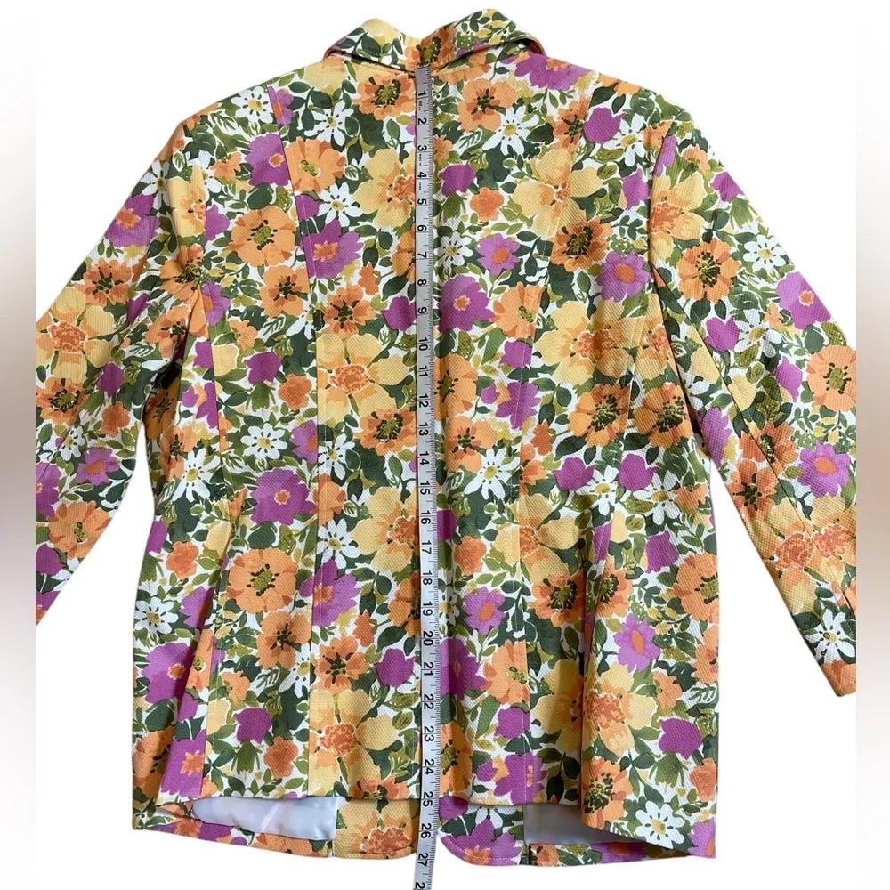 Multicolor floral cotton blazer - Image 9