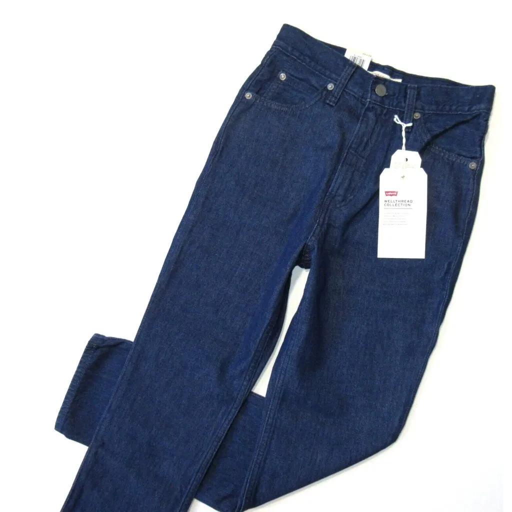 NWT Levi's Wellthread 70's Ultra High Rise Straight in Botanic Indigo Jeans 25 - Image 2