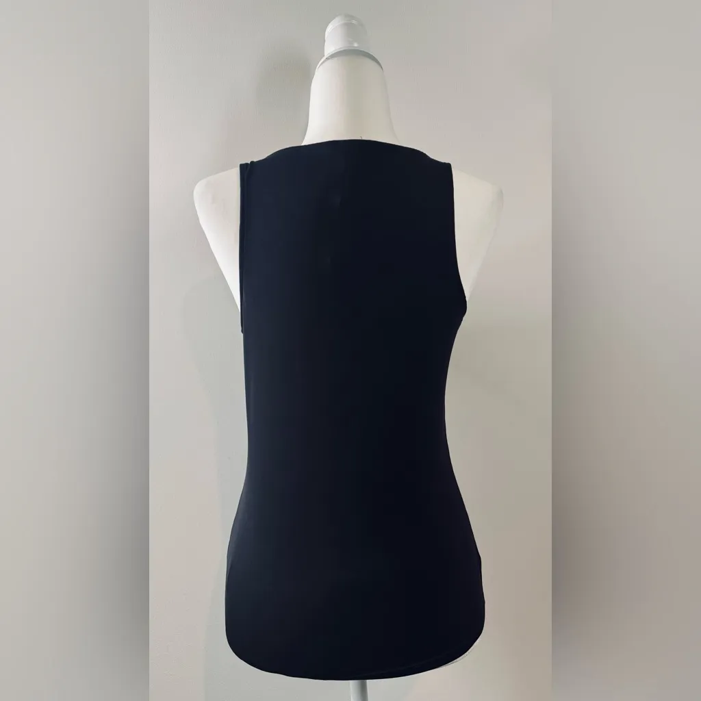 Express Women’s Double Layer Black V-Neck Tank Top Size M NWT - Image 4