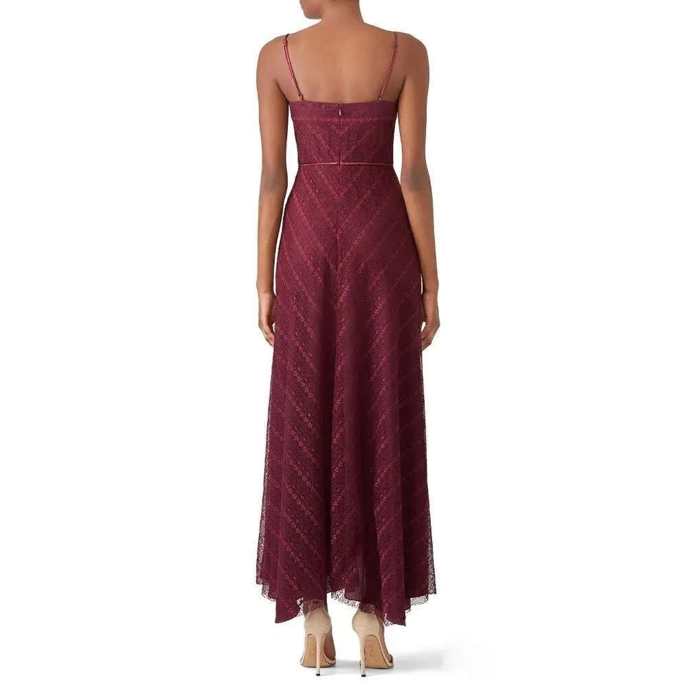 Jill Jill Stuart Eliza Lace Slip Gown Cutout Front in Purple 2 long maxi dress - Image 14