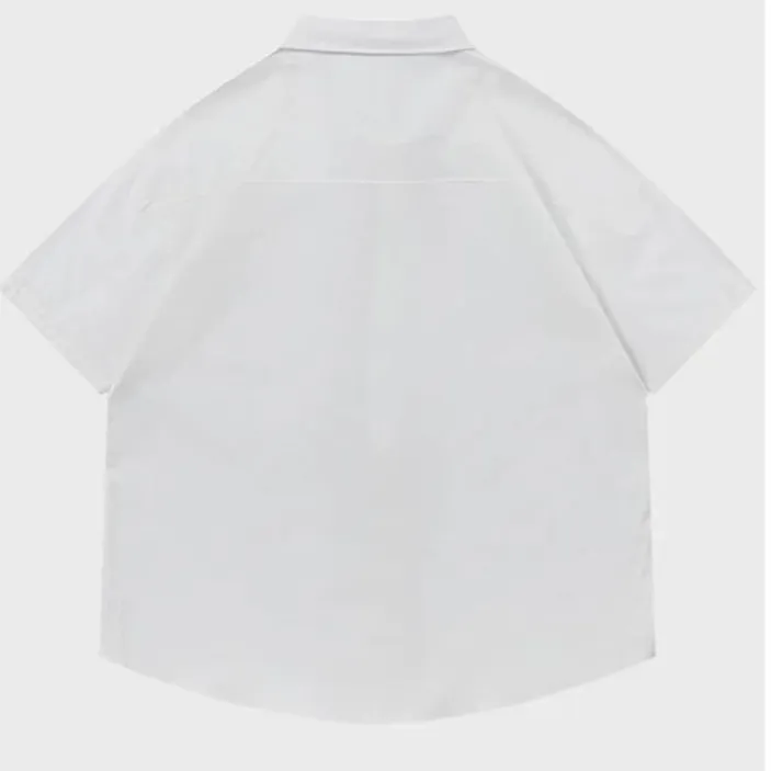 Aelfric Eden Button Down Oversized Unisex Short Sleeve Shirt,White XL,NWT NO TIE - Image 4