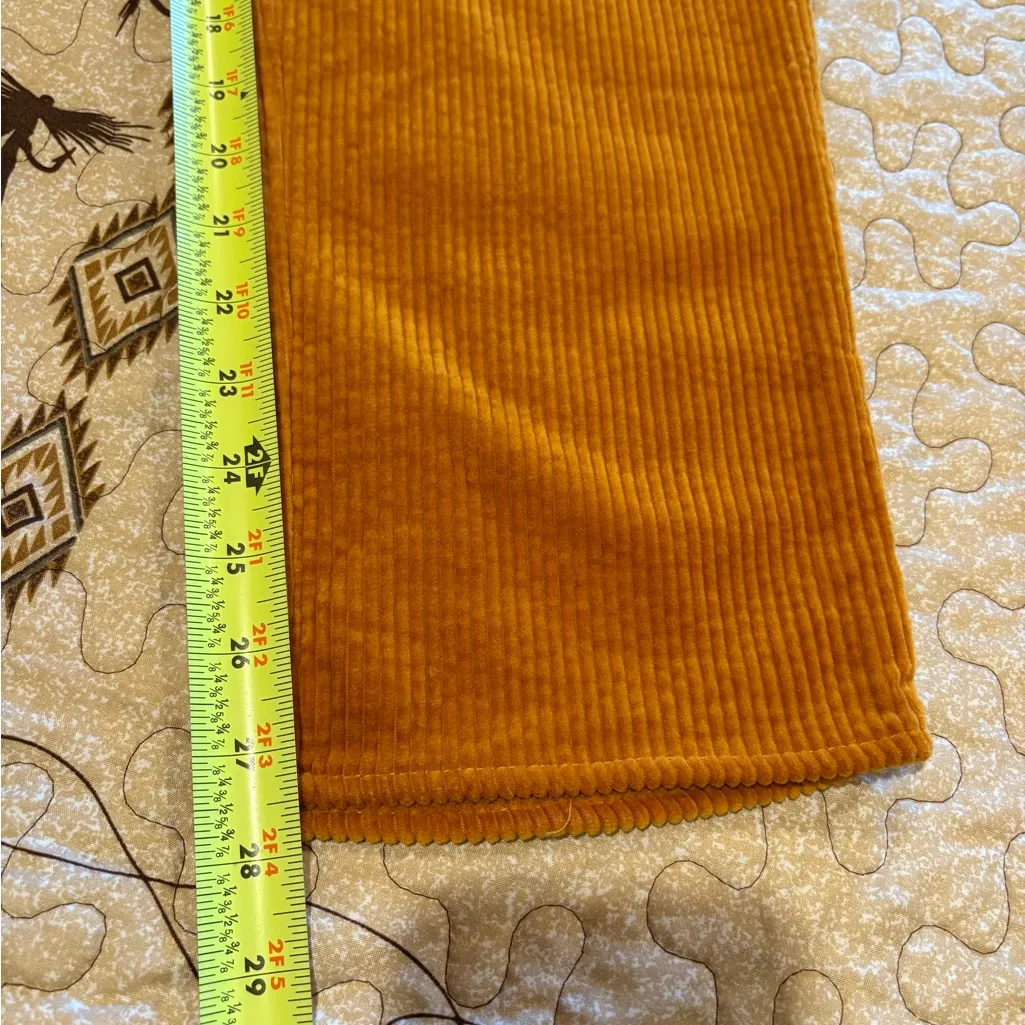 Blue Blush Exposed Zipper Corduroy Pants burnt orange women’s L NWT - Image 8