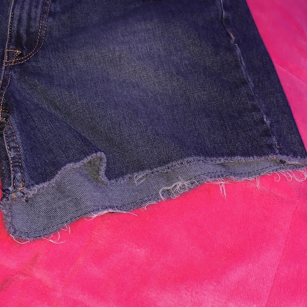 &Denim H&M Dark Wash Navy Blue Summer Denim Jean Shorts - Image 4