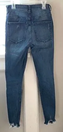 EXPRESS High Waisted Distressed Jeans - Image 4