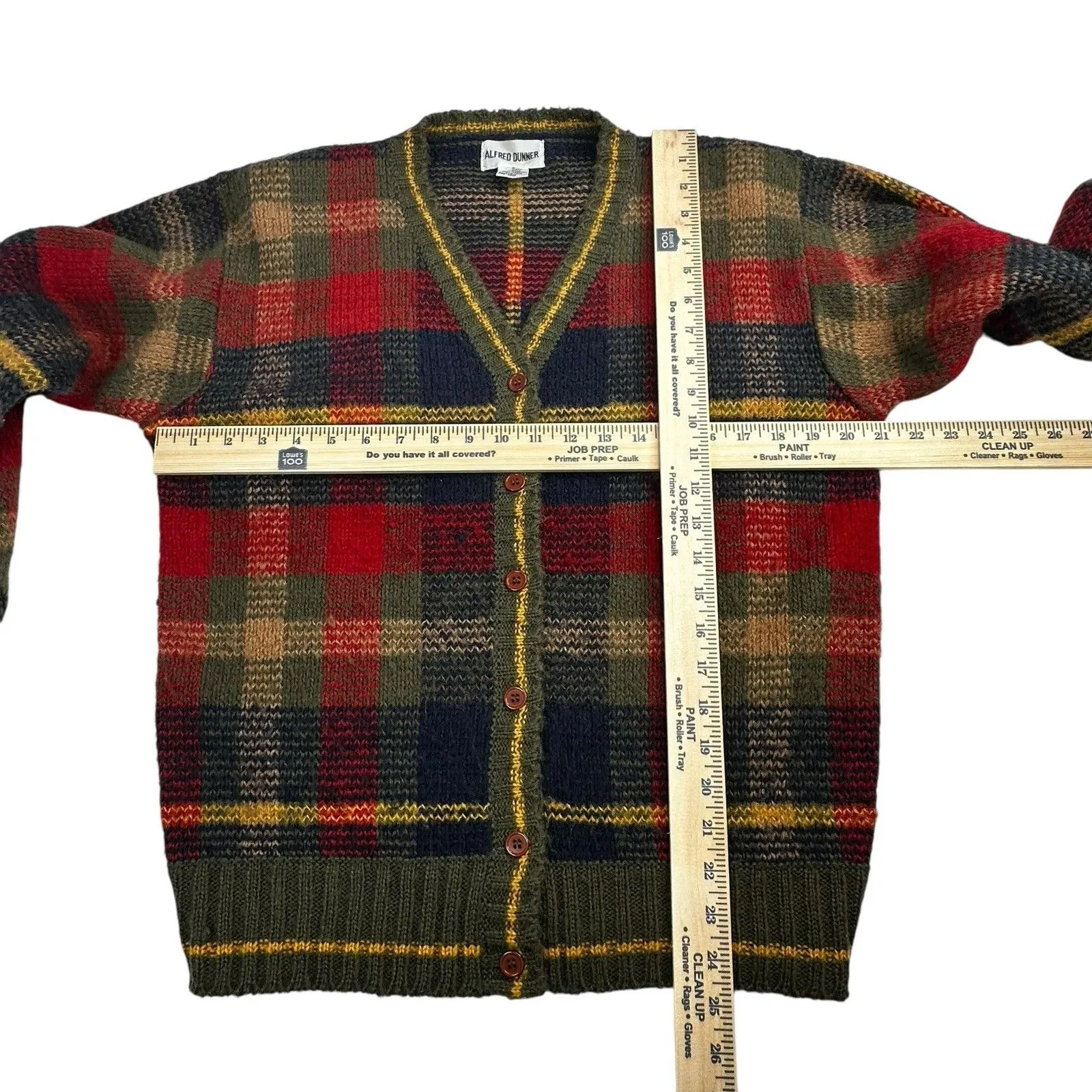 Alfred Dunner Vintage‎  Checkered Fall Color Cardigan Small - Image 4