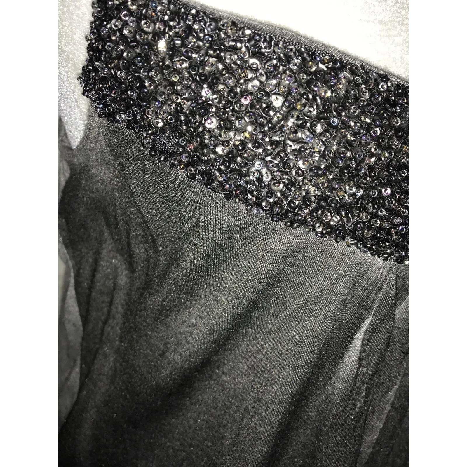 Silence + Noise Sequin Sweetheart Neckline Tank Top L Flaws Rocker Coquette Girl - Image 10