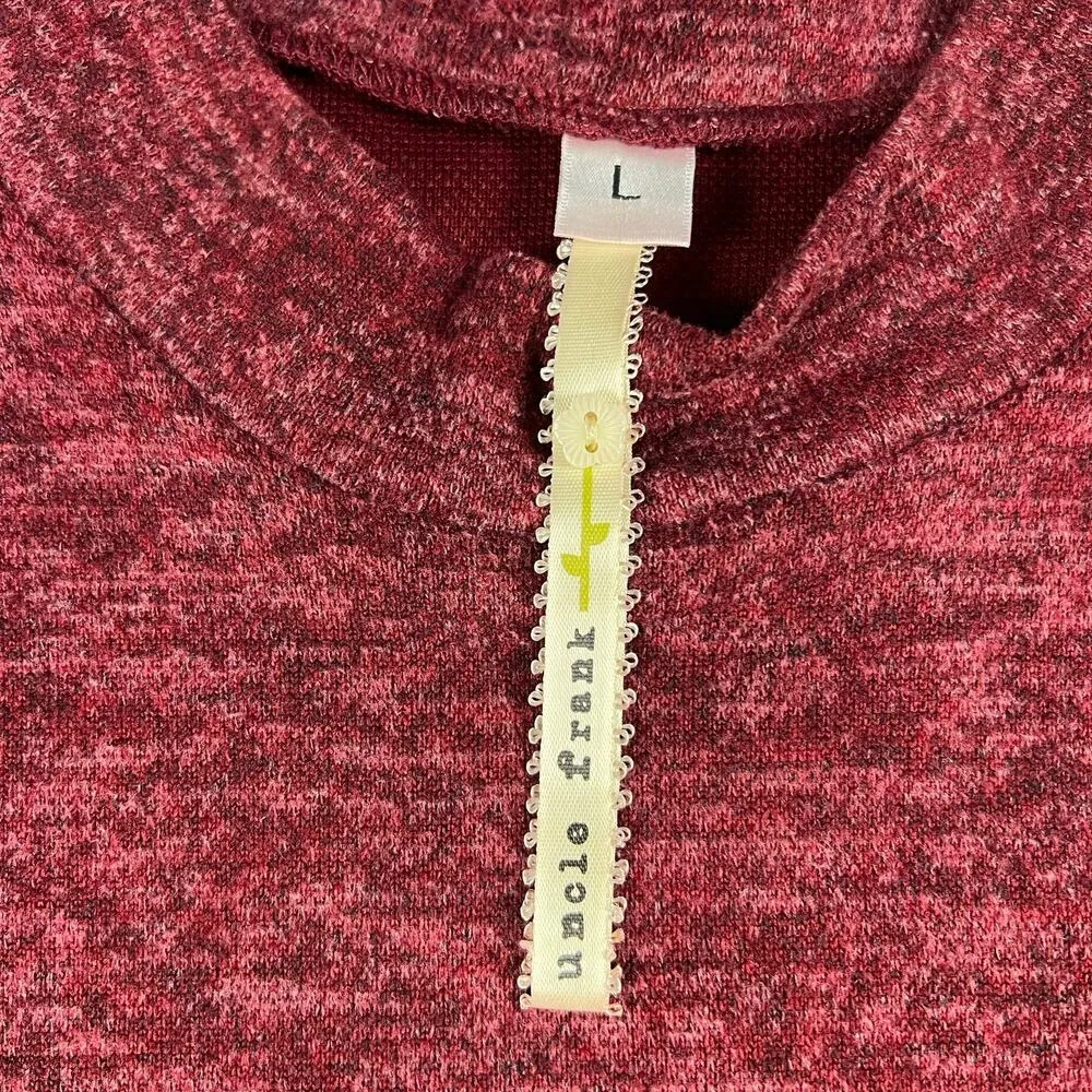 Uncle Frank Rust Red Mock Neck Bell Sleeve Dress Size L - Image 2