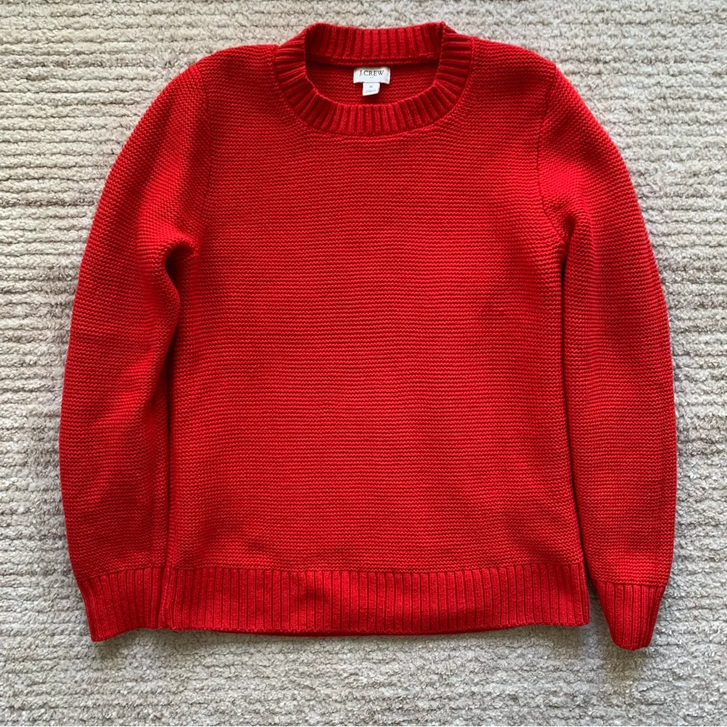 J. Crew Factory Crewneck Sweater Red Size Medium - Image 2