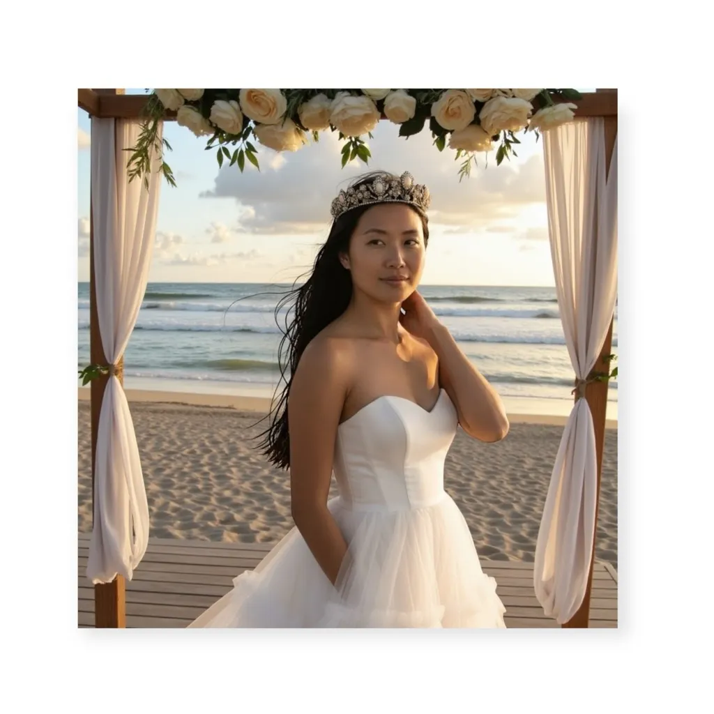 Vintage: Mari Elena ❤︎︎ Luxe Moonstone Swarovski Crystal Bridal Tiara ❤︎︎ Bronze Gold - Image 2