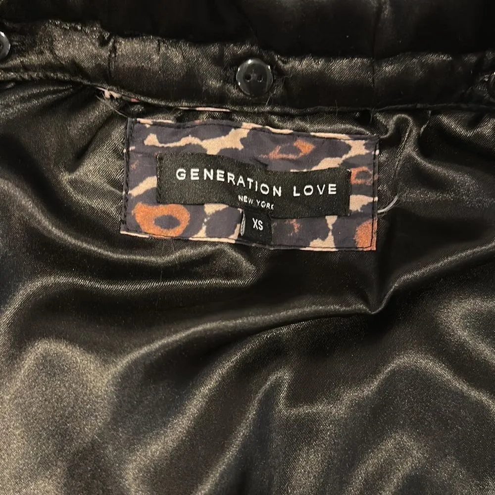 GENERATION LOVE WOMENS HOODED LEOPARD PRINT PUFFER LIGHT JACKET SIZE XS - Image 6