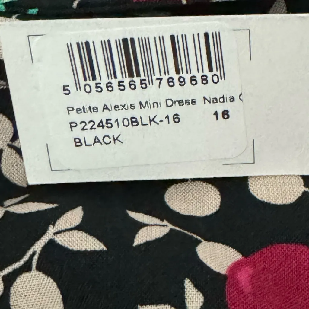 Nobody’s Child Cherry Mini Dress Eco Friendly Viscose Sz UK 16 / US 12 Black NWT - Image 12