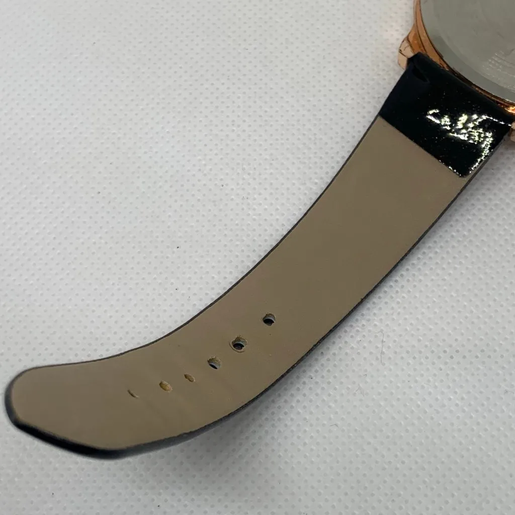 Women quartz analog watch rose gold tone 45mm large face round case running - Image 8